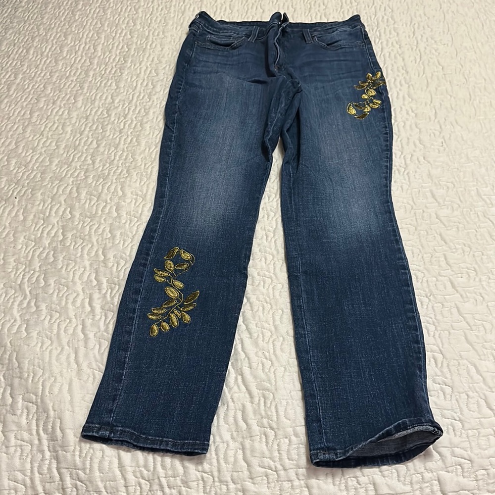 NYDJ 14 embellished jeans